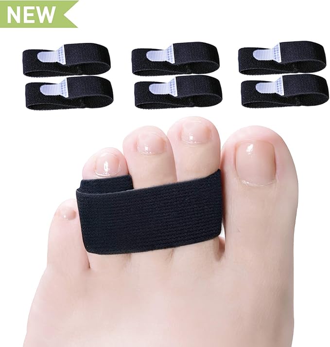 Welnove Broken Toe Splint Elasticity Corrector Braces Set of 6 Toe