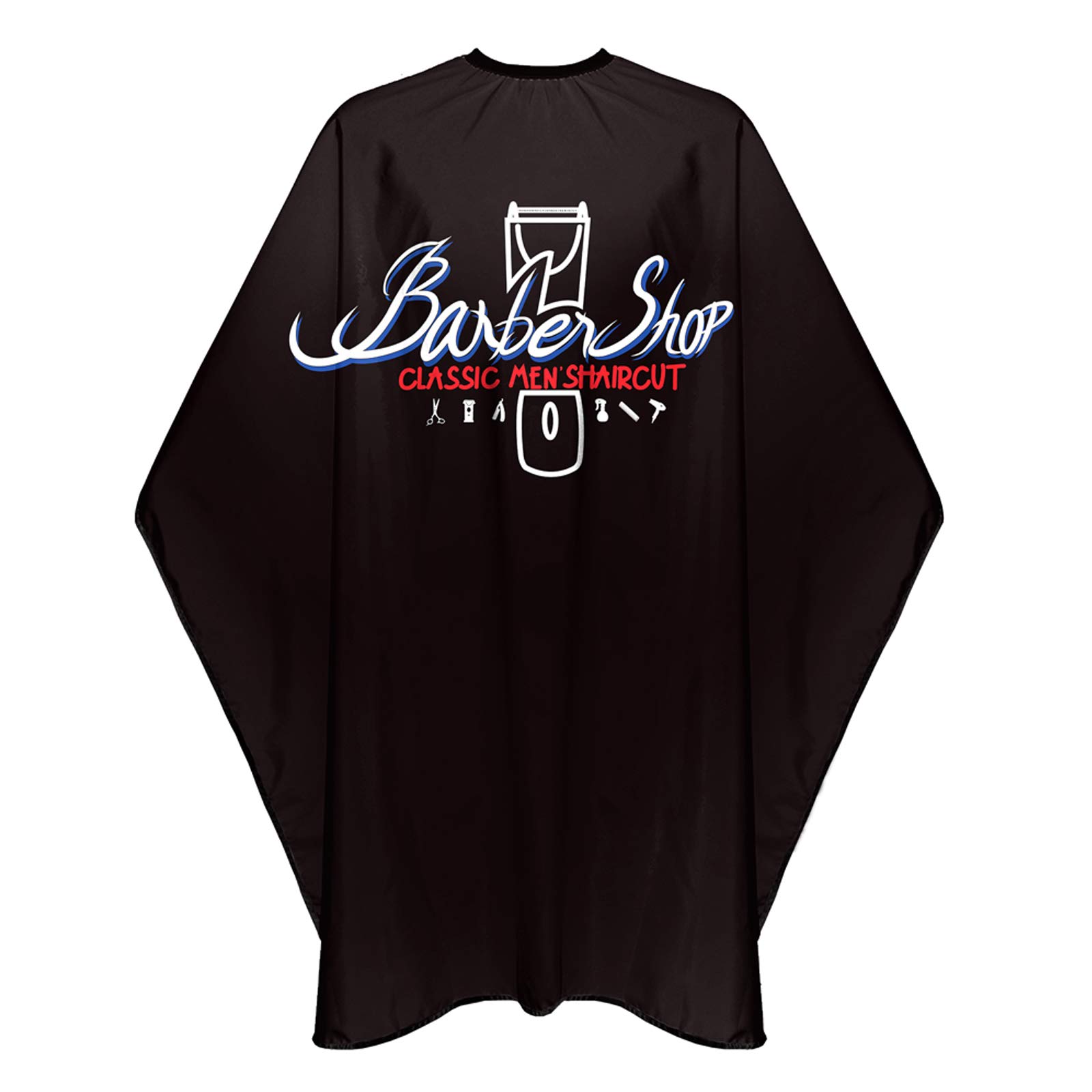 Barber Capes for Men, Hair Cutting Cape with Metal Snap Closure, Professional Salon Cape, Large Waterproof Hairdressing Cape for Hairstylist- 63”× 56” (Barbershop Pattern)