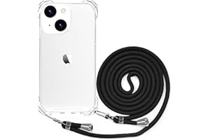 BEIMEITU Strap Crossbody Case for iPhone 13, Crossbody Back Cover with Neck Cord Strap, Clear PC Clear PC Lanyard Phone Case for iPhone 13