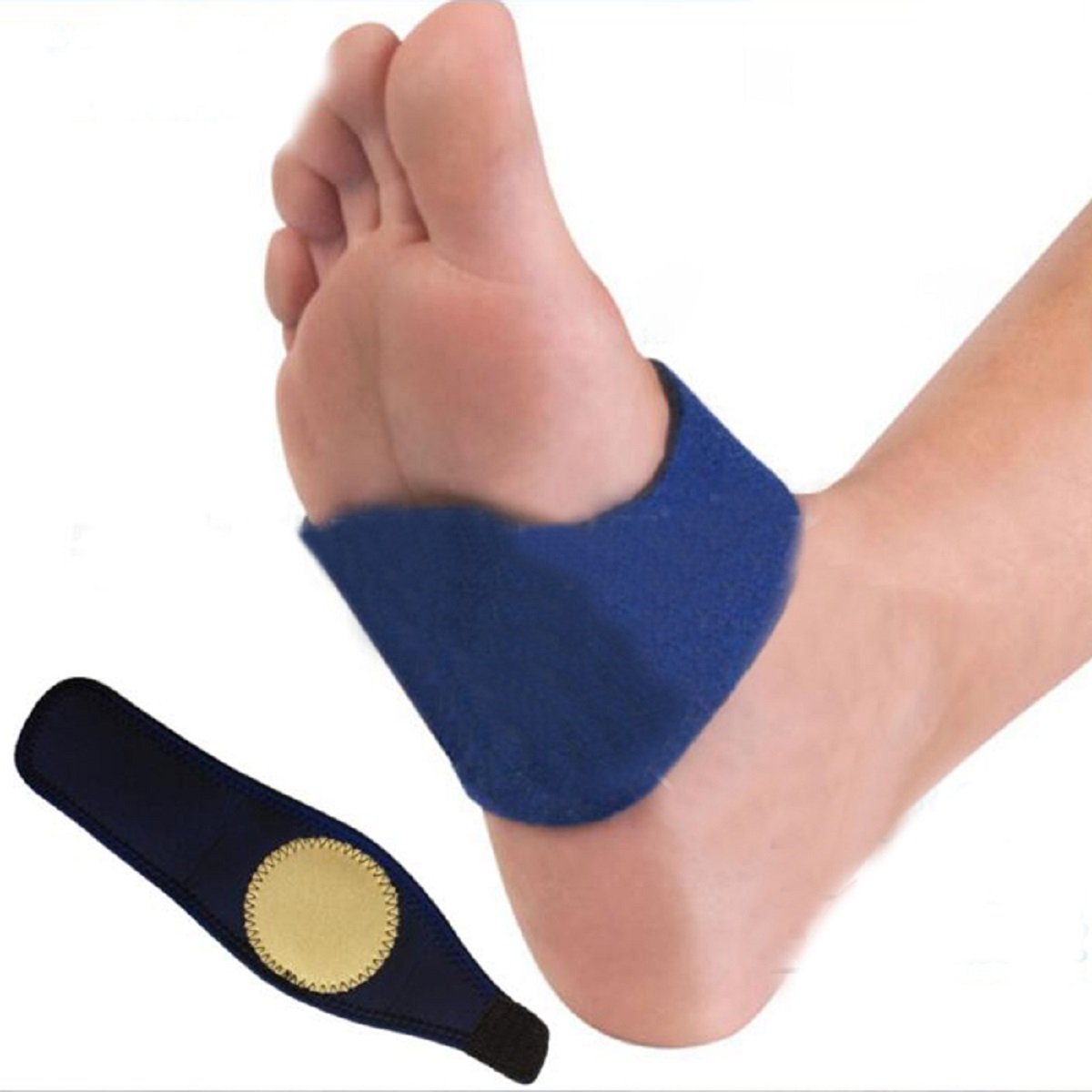 ixaer Arch Support-One Pair Fasciitis heel Pillow spurs silicone gel foot arch insoles massager orthotic insole patches