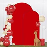 FANPROMS Wedding Arch Covers Set of 2 Red Arch