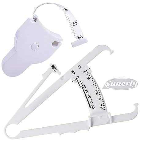 Sunerly Fitness 3000 Personal Körperfett-Tester Messschieber Körperfettzange Körperfettanteil messen