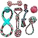 Otterly Pets Puppy Dog Cute Pink Boutique Rope Toys Set 6-Pack Bundle - Small to Medium Breed Girl Dogs primary