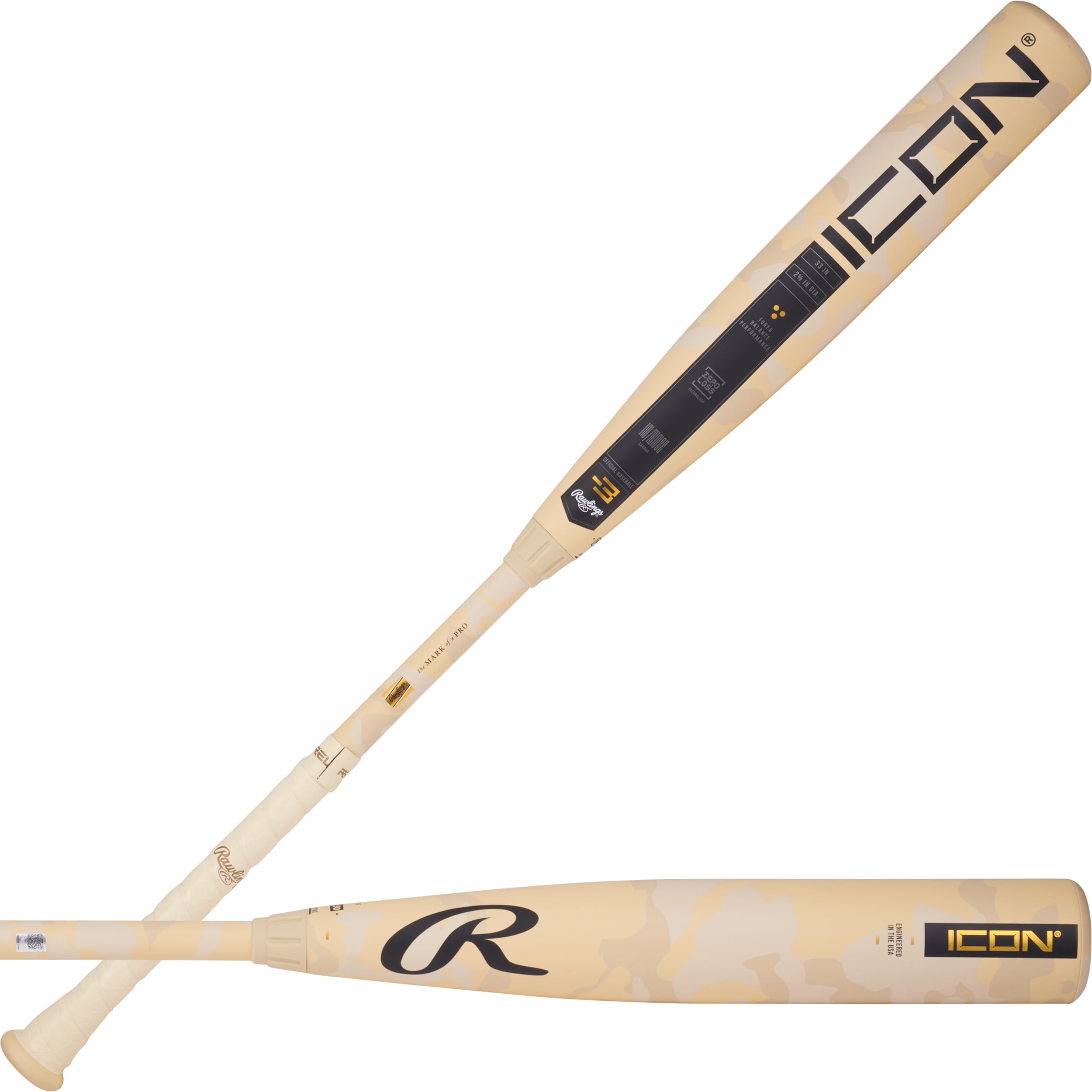 Photo 1 of Rawlings Icon BBCOR Baseball Bat | 33-inch | -3