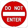 Do Not Enter Square Sign, 12x12 Inches, Rust Free .040 Aluminum, Fade Resistant, Made in USA