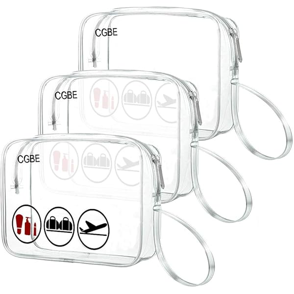 mens clear travel toiletry bag