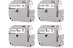 PT-M95 Label Tape M-K231 MK231 M231 Ptouch Tape Compatible Brother Label Maker Tape 12mm for PTM95 PT-90 PT-70BM PT-65 Label 