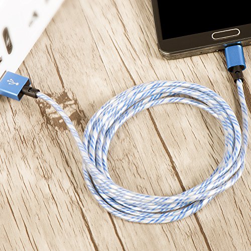 Micro USB Cable, Bestfy 6Pack 6FT Micro USB to USB Charging Cable, Fast Speed Charging & Syncing Cable for Samsung / Sony / Nokia / Nexus / HTC / Blackberry / Android / Windows and More(Blue & White)