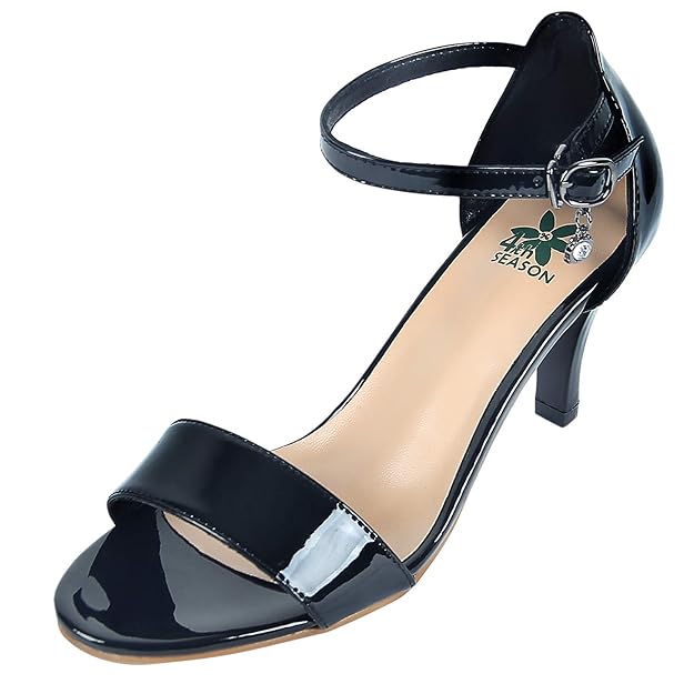4th SEASON Damen Riemchensandalen mit Absatz Sommer Schuhe Sandaletten klassisch und schön