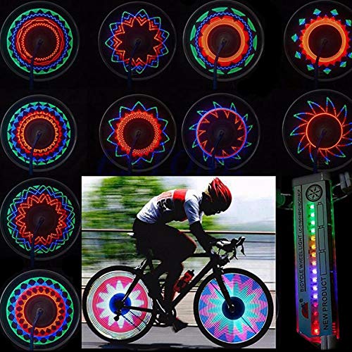 image for Glumes Bike Wheel Lights, LED Waterproof Bicycle Spoke Light 16-LED 30