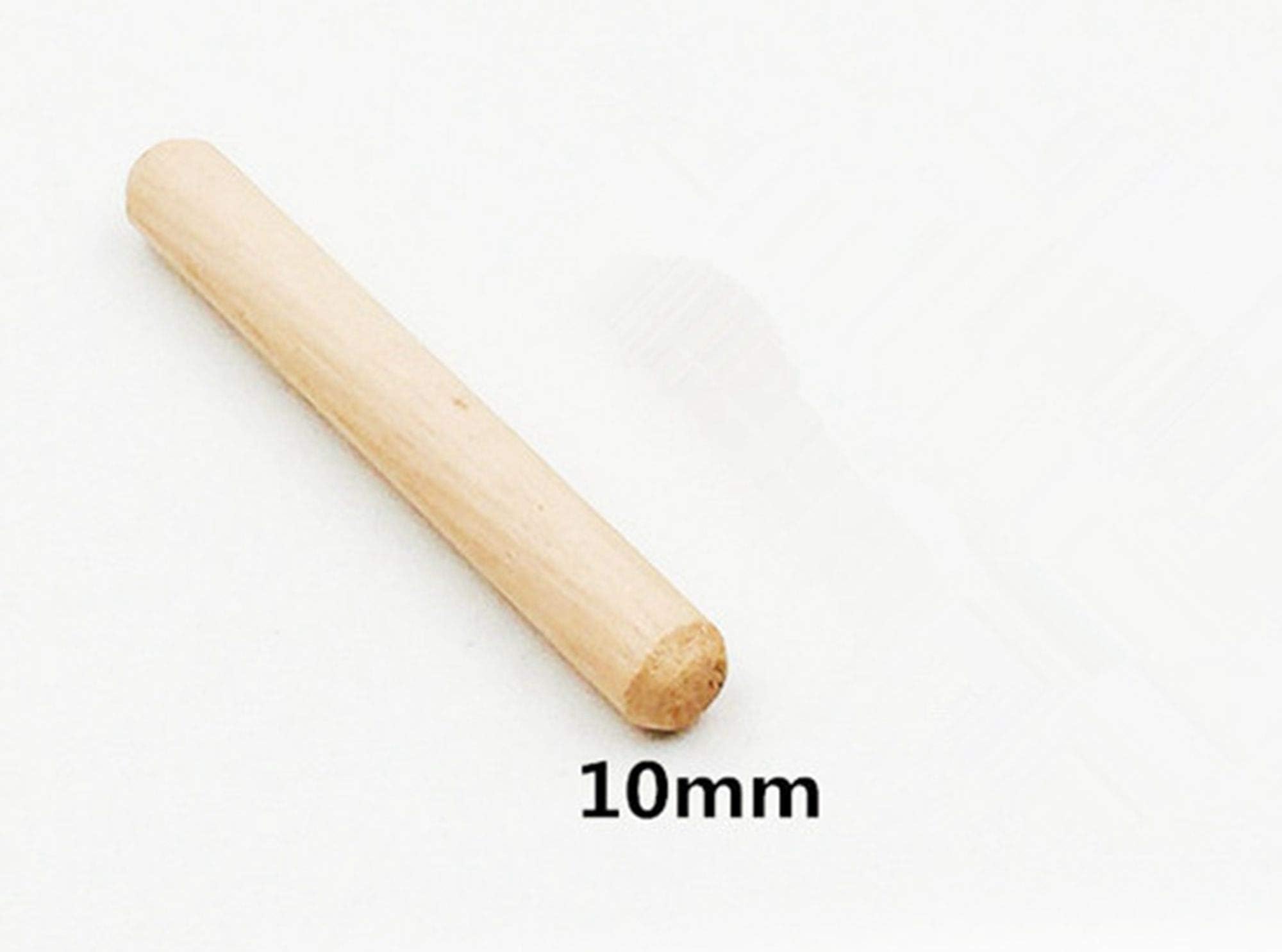 Fladess 100 Pack Wooden Dowel Pins Wood Kiln Dried Fluted and Beveled, Made of Hardwood (10x60mm) 3/8" x 2 3/8"