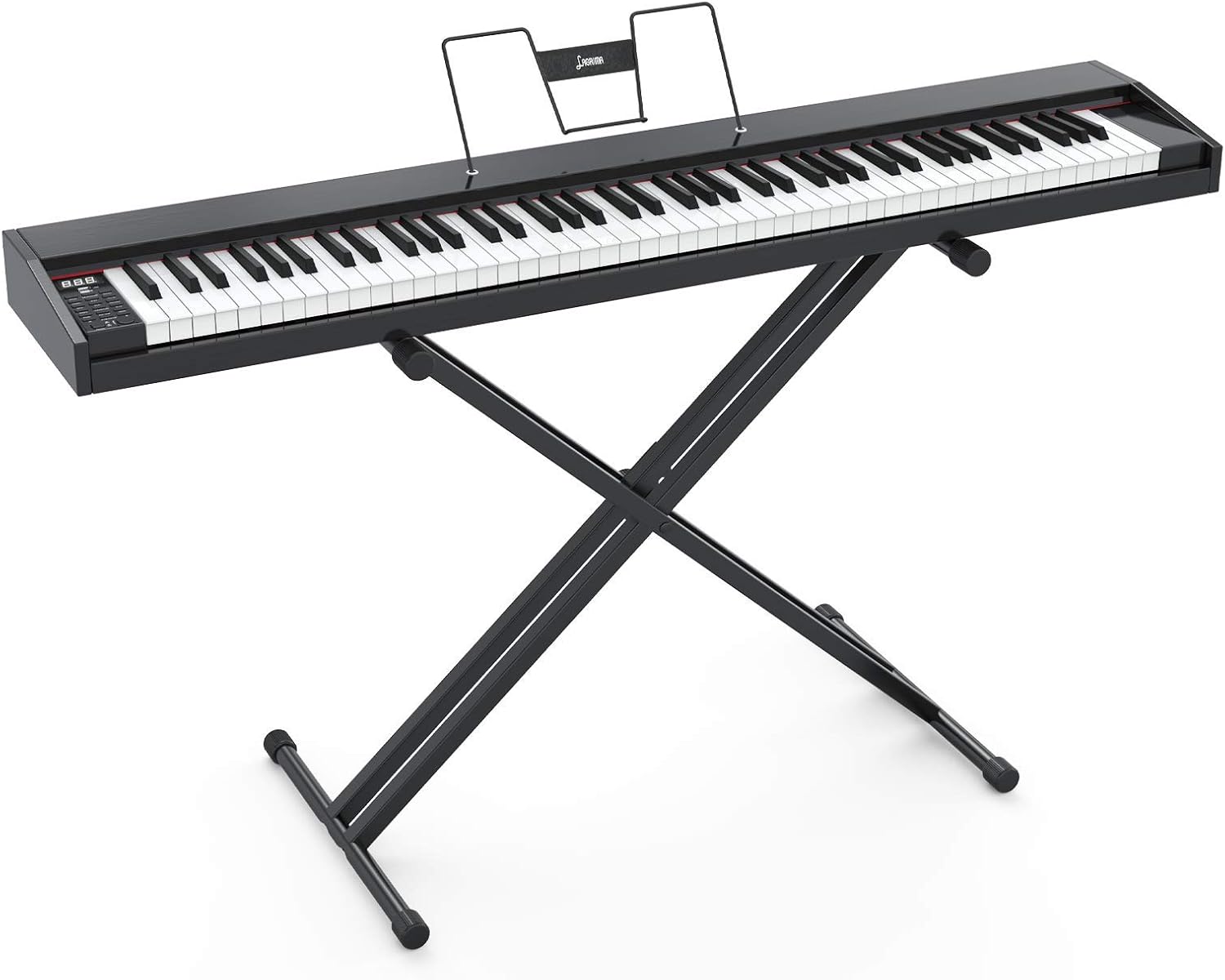 thumbnail image 2 of Mustar U500 61-Key Light-Up Keyboard Piano Bundle – With Stand, Pedal, Headset, Microphone 2 of 4