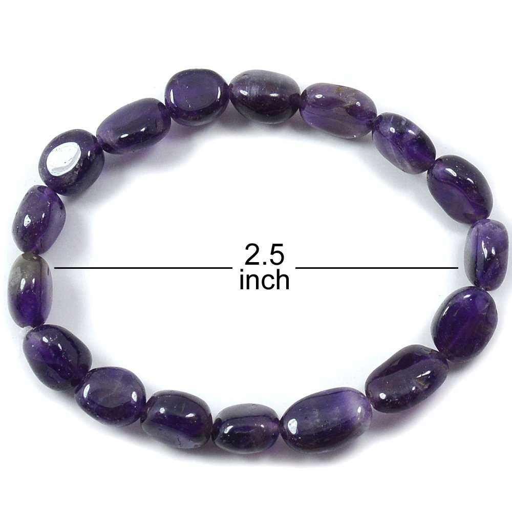 amethyst bracelet in oval bead high quality african amethyst