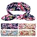 DZT1968® Baby Girl Floral Rabbit Ear Wide Turban Headband Head Wrap Knotted Hair Band