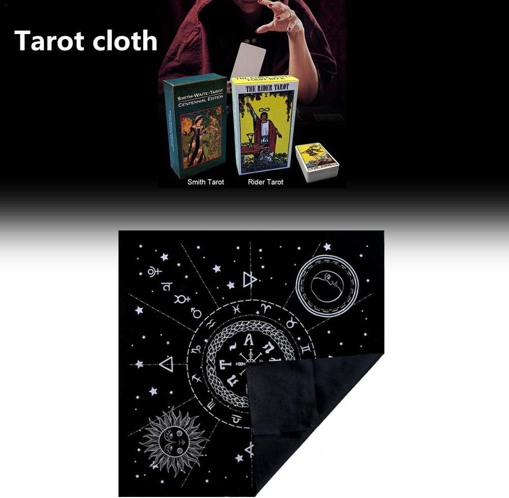 following Tarot Special Tarot Tablecloth, 12 Constellations Astrological Tarot Divination Card Tablecloth for Daily Wizard Needs Tarot Card Lovers 19.69 Fitting