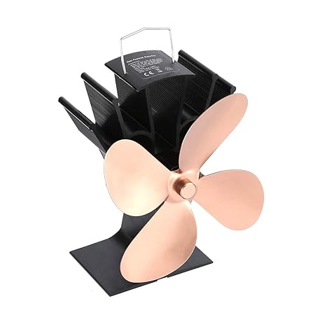 Elviray Thermal Power Fireplace Fan Heat Powered Wood Stove Fan