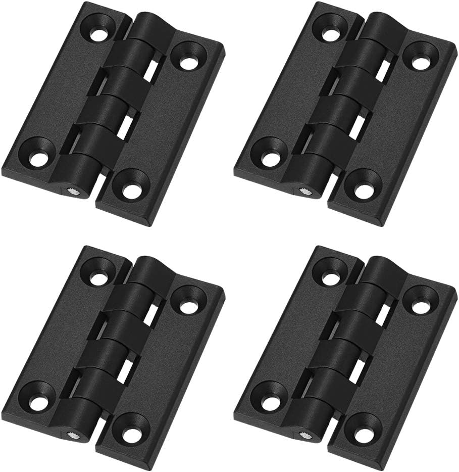 sourcing map 4pcs Cabinet Gate Closet Door 102mm Length ABS Nylon Hinge, 102mm x 80mm x 18mm,4 pcs
