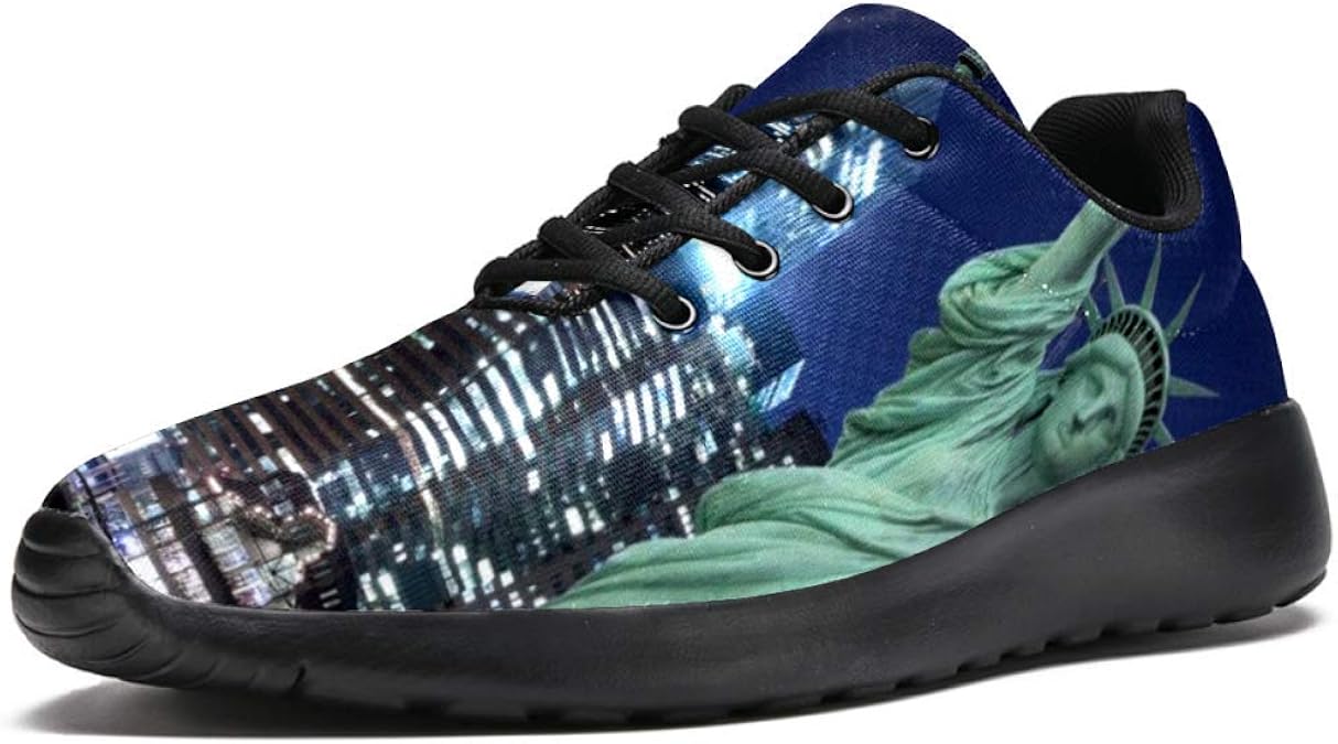 LORVIES Statue of Liberty Men’s Running Shoes Jogging Sport Sneakers