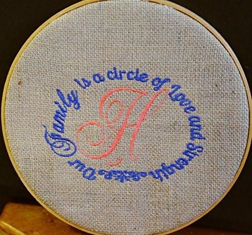 Our Family is a Circle of Love Embroidered Hoop