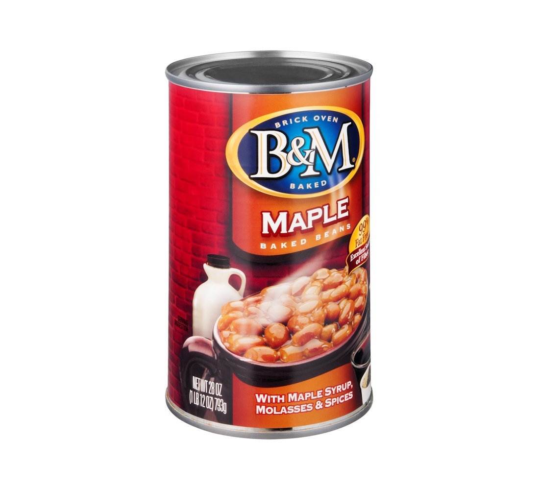 B&M Baked Beans, Real Maple Flavor, 28 Ounce Grocery