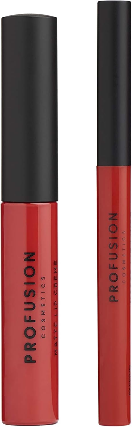 Profusion Cosmetics Lip Duo Passion - Vivid Matte Bright Red - Image 3