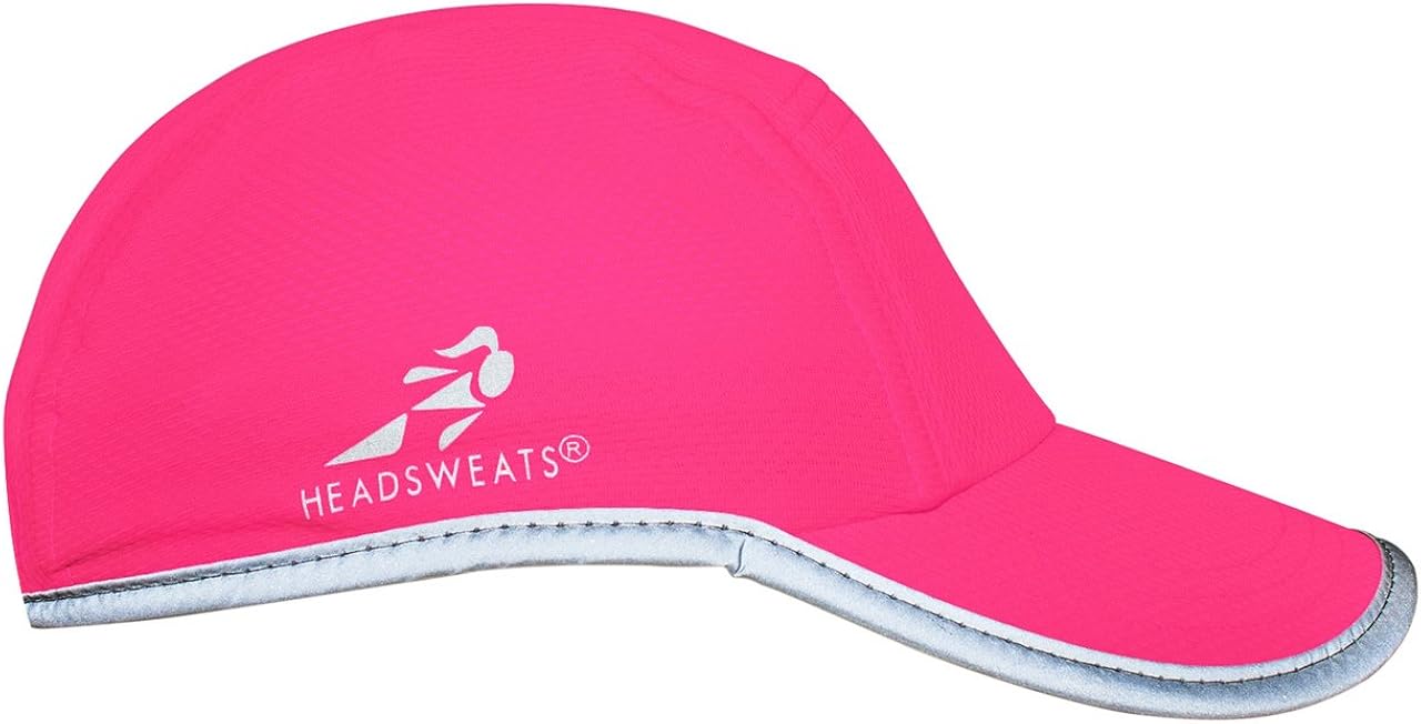 Headsweats Performance Race/Running/Outdoor Sports Hat, High Visibility Neon Pink Reflective: Clothing
