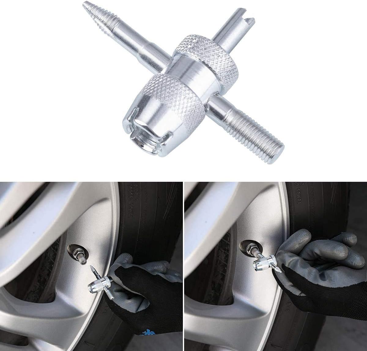 Amazon エアバルブレンチ タイヤレバー タイヤ交換 工具 4枚セット バルブコアツール エアバルブ バルブレンチ バッテリーカー 自転車 自動車 修理用 多い用途 バール 長さ95ｍｍ エアバルブ 車 バイク