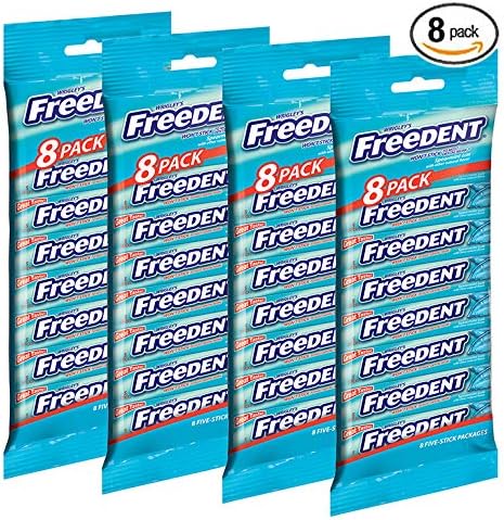 Wrigley's Freedent Spearmint Gum, - 8 Pack
