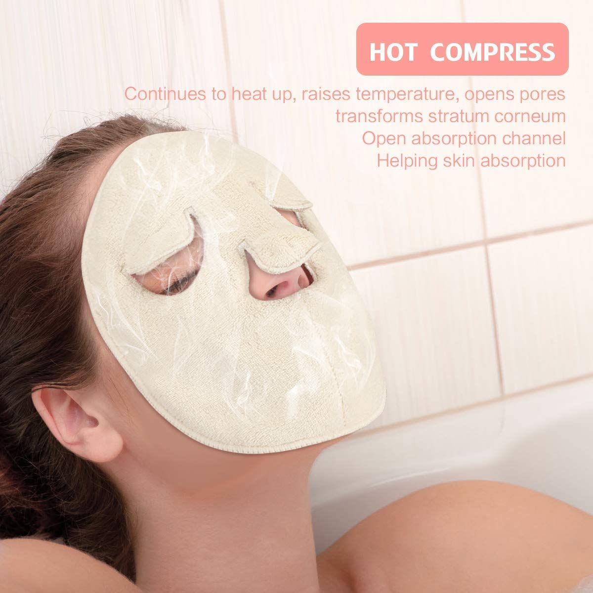 Review for Face Towel Mask Reusable Face Steamer Towel Hot and Cold Com