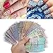 GBSELL 24 Sheets New Nail Hollow Irregular Grid Stencil Reusable Manicure Stickers Stamping Template Nail Art Tools