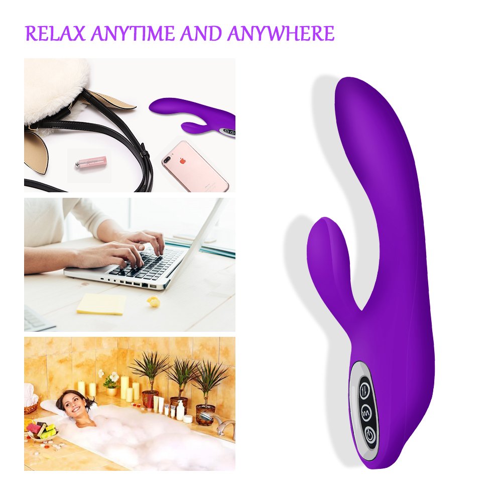 G Spot Rabbit Dildo Vibrator Vagina Dual Motor Clitoris Stimulator Rechargeable Waterproof Silicone Massager Adult Sex Toys for Women Couples Set