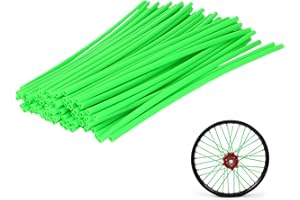72Pcs Universal Spoke Skins Cover - Ovelur Wheel Spoke Wraps Skins Pipe Trim Decoration Protector For Motorcycle Dirt Bike Yamaha Harley Suzuki(Green)