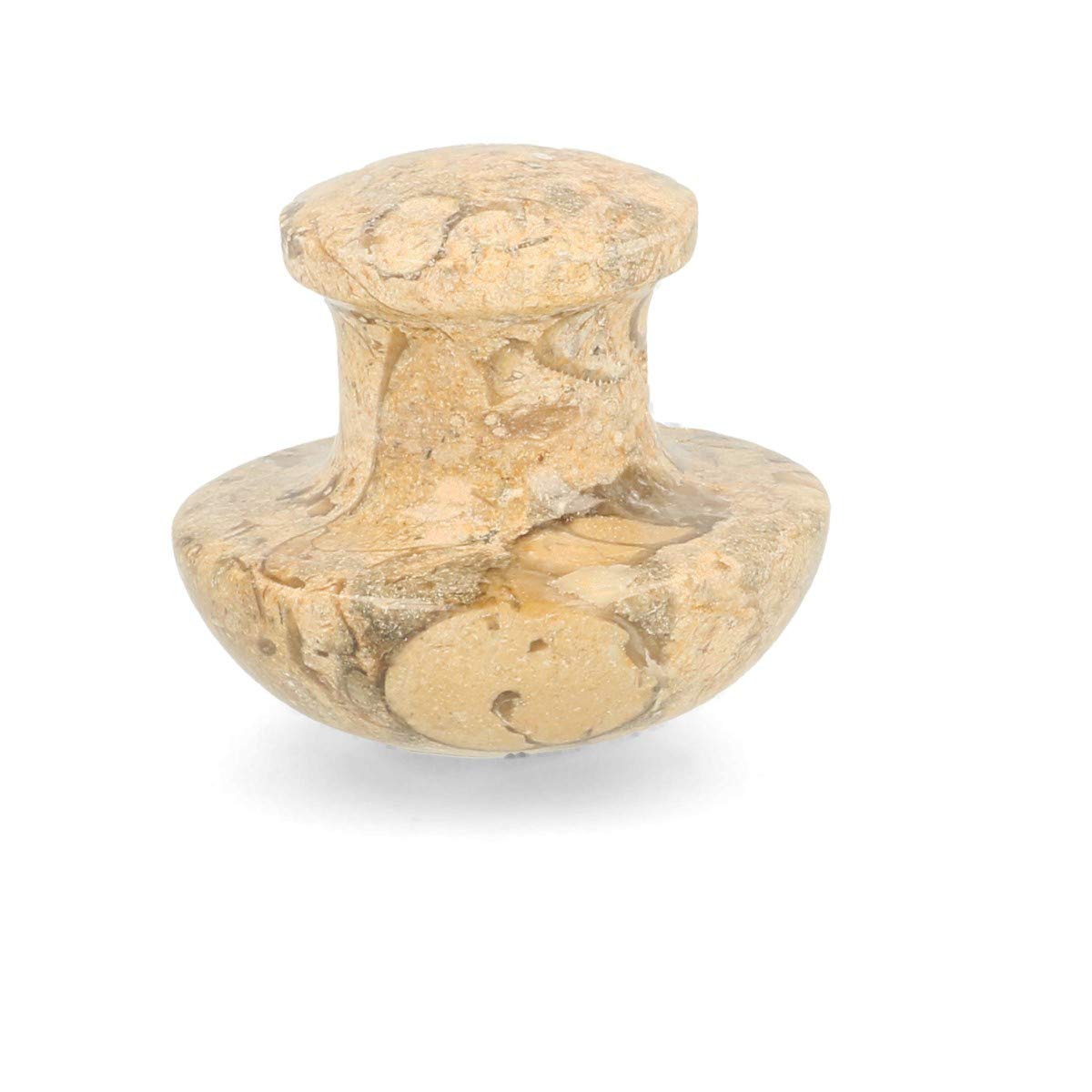 Handmade Himilayan Marble Massage Tool Stone Onyx Fossilstone Black Zebra Stone from Tibet 5cm x 5cm (Fossilstone)