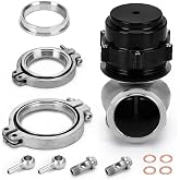 PTNHZ Aluminum Car 60MM Vband V60 Flange Turbo Wastegate Compatible for BMW Subaru Honda
