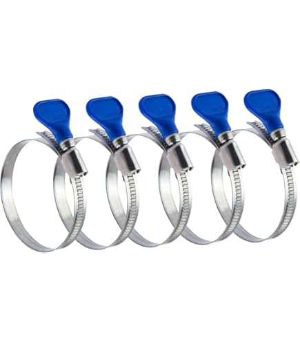 12Pcs Key Hose Clamp Adjustable 1-1/4 To 2 Inch/32-50 Mm, Thumb Screw Key