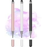 3PCS Tablets Stylus Pen for All Touchscreen Devices with Precision Disc Tip | 2-in-1 Universal Stylus Compatible with Android, Phone, and Nintendo Switch, Perfect for Writing, Drawing, and Note-Taking