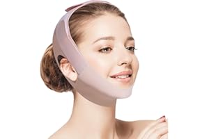 ZIGU Adjustable V-Line Chin Strap for Daily & Night Face Lifting - Reusable Jawline Shaper Made with Advanced Electric-Hot-Press Tech for Skin-Friendly Breathable Ice Silk Material Fabric