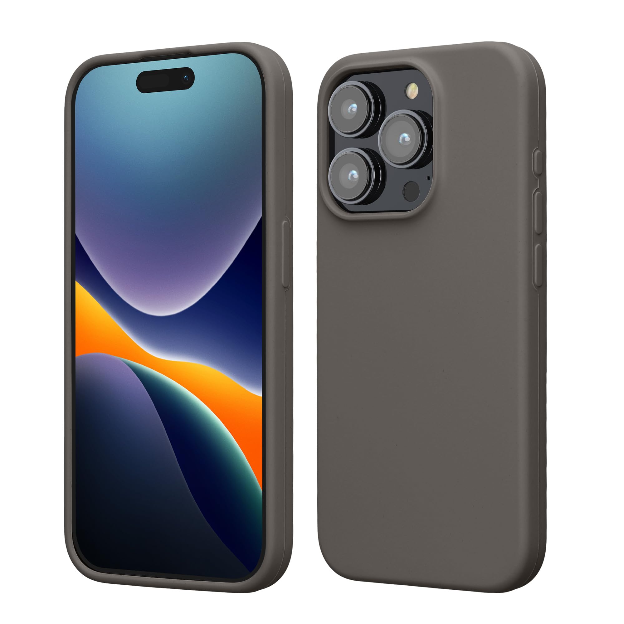 kwmobile Case for iPhone 15 Pro Case - Soft TPU Silicone Cover - Stone Dust — image 1