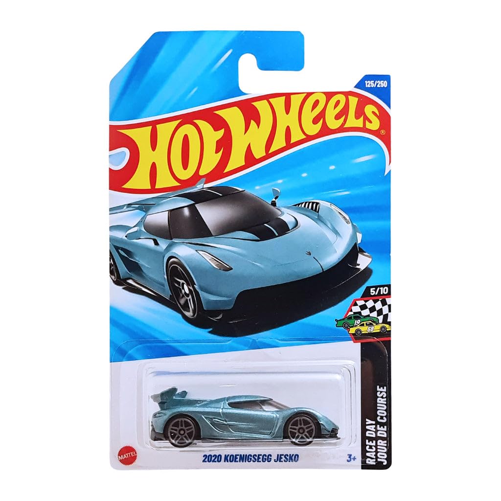 Hot Wheels 2020 Koenigsegg Jesko, Race Day Series, 125/250, Die-Cast Model Car (short card)