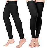 Compression Stockings for Women & Men, 2 Pairs 15-20mmHg Thigh High Compression Socks for Varicose Veins, Swelling, Pregnant