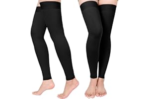 KTINNEAD Compression Stockings for Women & Men, 2 Pairs 15-20mmHg Thigh High Compression Socks for Varicose Veins, Swelling, Pregnant