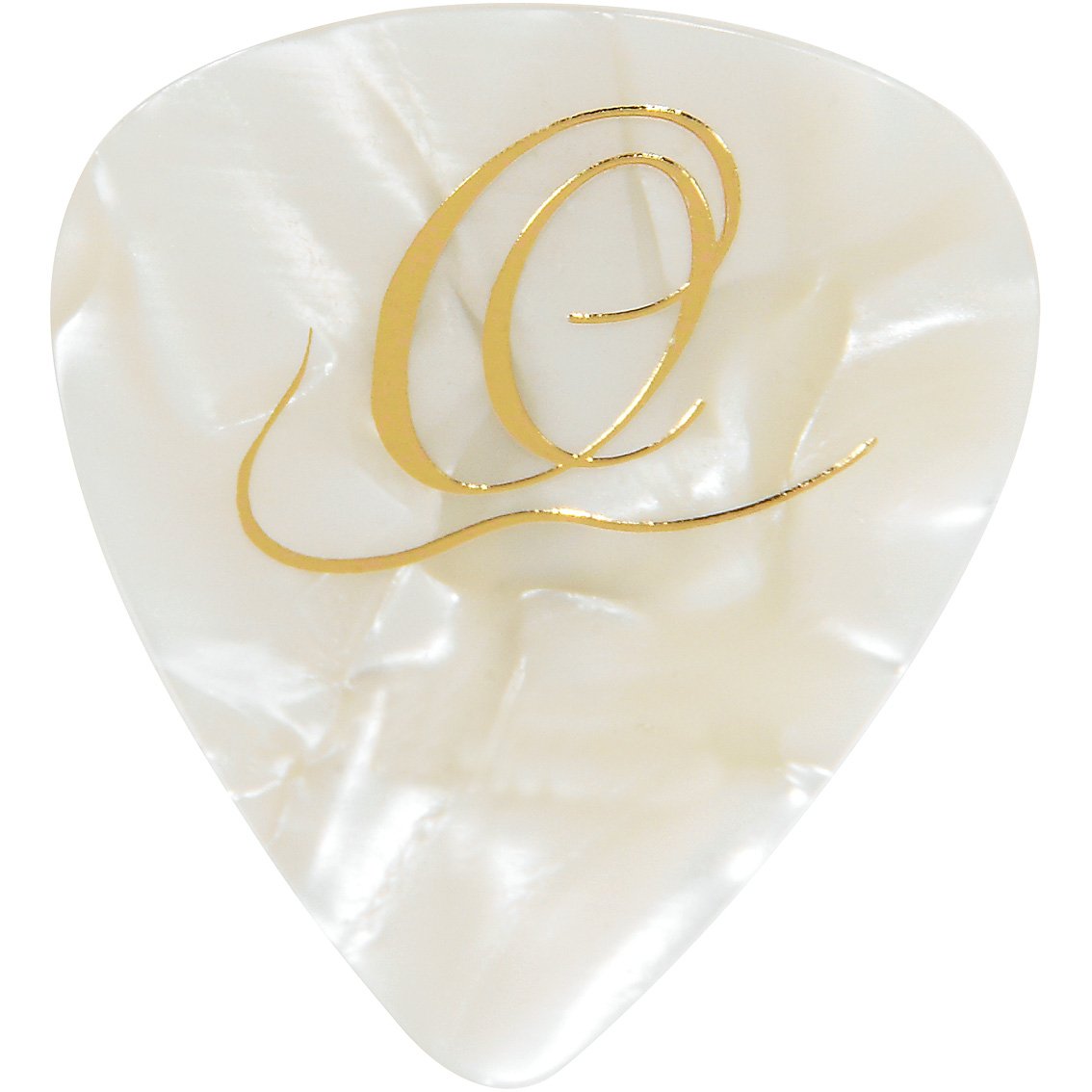 Ortega Medium Picks - White Pearl (Pack of 10)