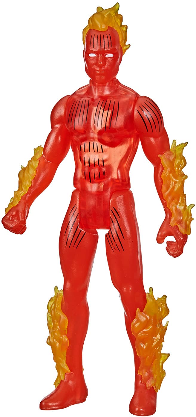 Marvel Hasbro Legends Series 3.75-inch Retro 375 Collection Human Torch Action Figure Toy
