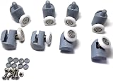 Linwnil 8pcs Shower Door Rollers Runners Wheels Pulleys for 20-27mm Cabinets view 4