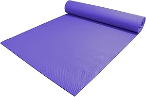YogaAccessories 1/4" Thick High Density Deluxe Non Slip Exercise Pilates & Yoga Mat