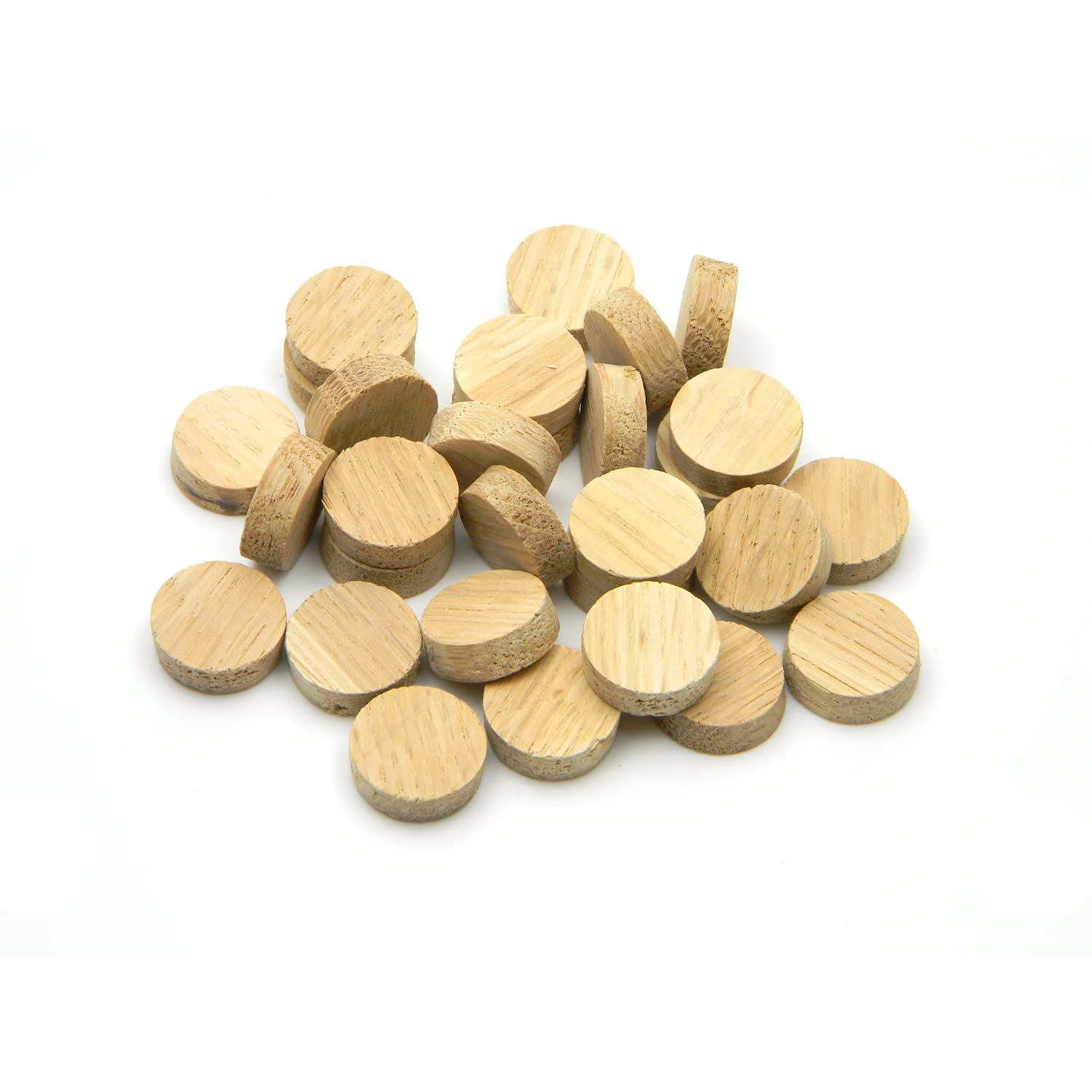 Oakcrafts - 19mm - 3/4 Oak Flat Head Cross Grain Plug - Pack of 25