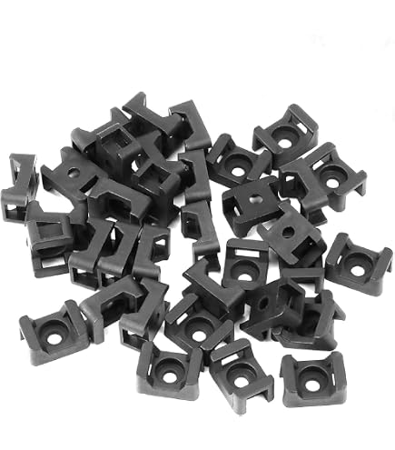 50 Attaches De Câble Murales Uxcell – Base Support Permanente 19.6x9.5x5mm – Neuves