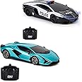 CMJ RC Cars Twin Pack: Officially Licensed Lamborghini Sian + Lambo Police RC Car Pack: Perfect for Lambo Racing Fans