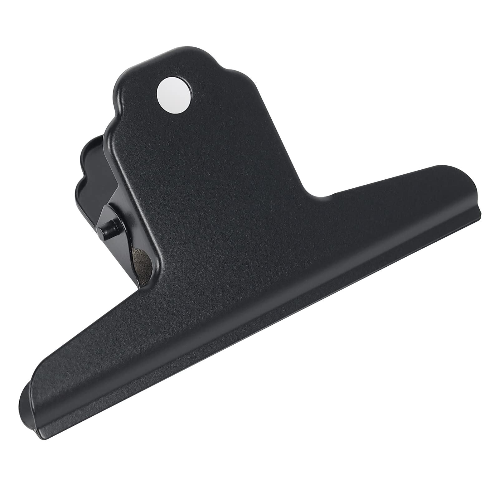 GUOKOFF Large Metal Bulldog Clips, 12 Pcs 75mm Bulldog Clip, Black Binder Clip Bulldog Hinge Clip Binder Paper Clamp for Photo File Office