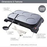 Quest 35319 Pancake Maker and Grill 6 Non-Stick Moulds Easy to Use view 2